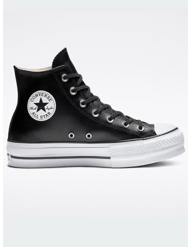 Chuck Taylor All Star Eva Lift Leather Platform Hi Black/Natural Ivory Shoes (Kids) sélection de produits